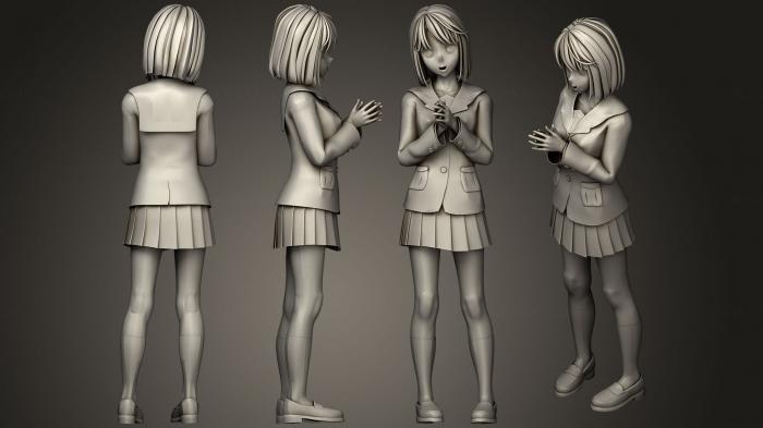 Figurines of girls (STKGL_0311) 3D model for CNC machine